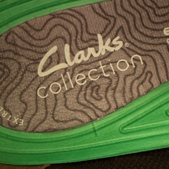 Clarks Collection Mens Sz 9.5 Sneakers Shoes Leather Black Casual Comfort - Picture 9 of 10